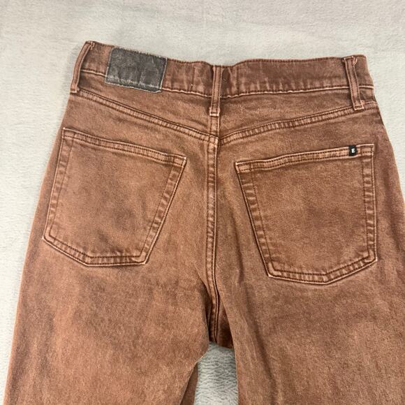 Everlane Jeans Womens Brown Curvy‎ Cheeky Jean Straight High Rise Crop 26 - Picture 1 of 9
